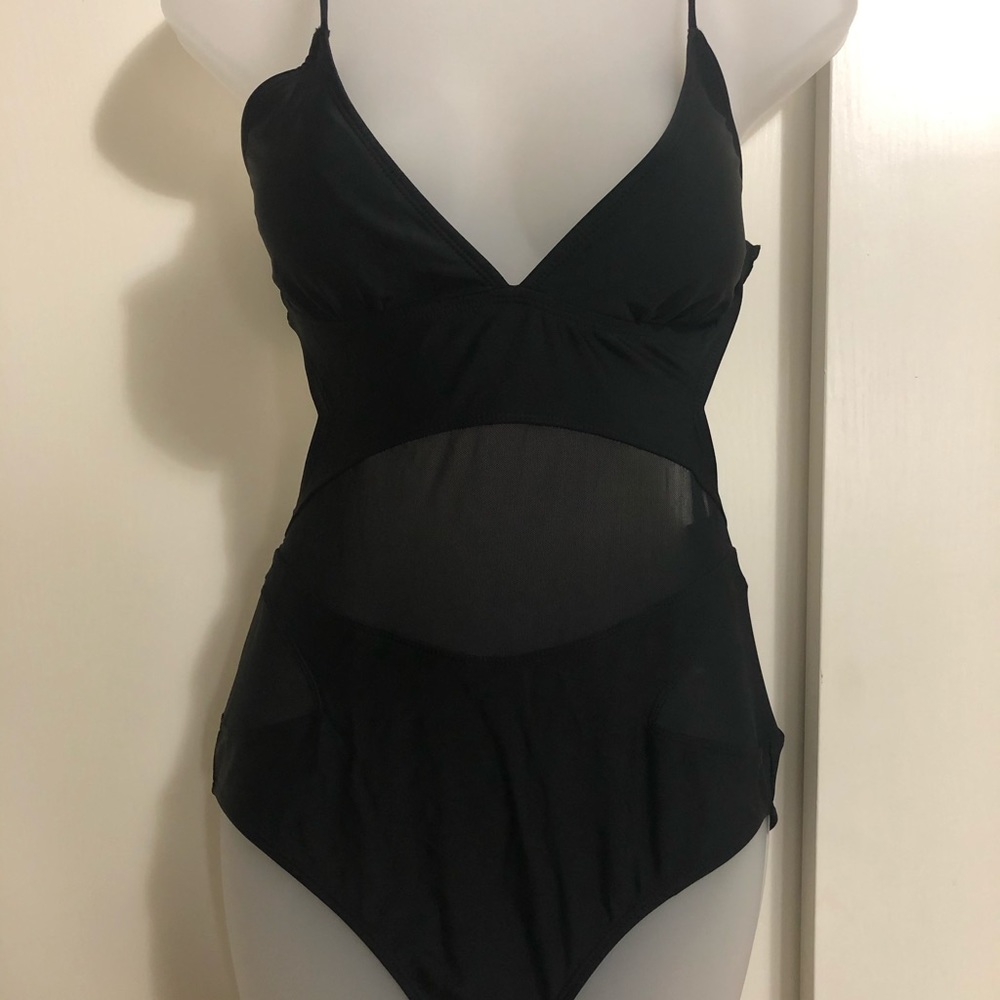 Sold NWT Black mesh swimsuit - Picture 3 of 5